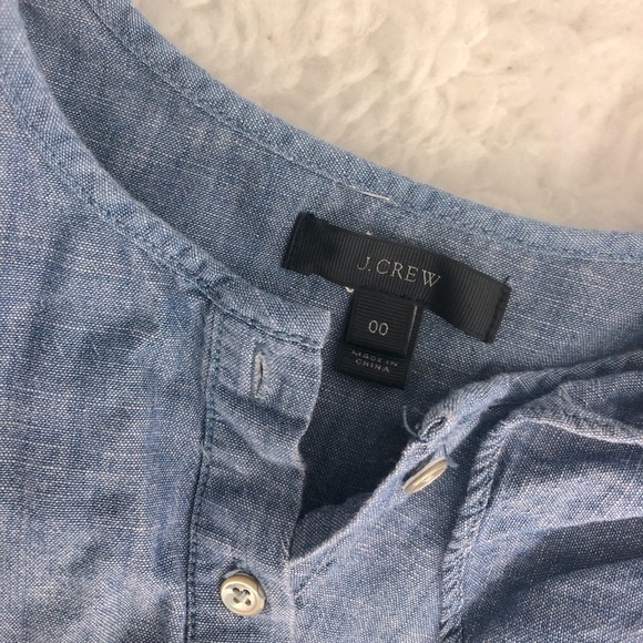 J.Crew Ruffled-Front Chambray Blouse - Picture 4 of 5